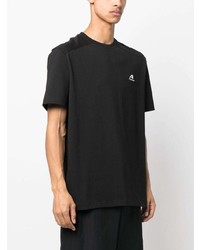 Мужская черная футболка с круглым вырезом с вышивкой от Ader Error