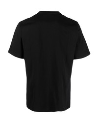 Мужская черная футболка с круглым вырезом с вышивкой от Barbour