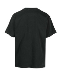 Мужская черная футболка с круглым вырезом с вышивкой от Awake NY