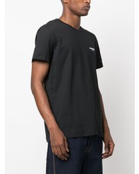 Мужская черная футболка с круглым вырезом с вышивкой от Balmain