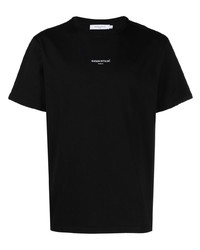 Мужская черная футболка с круглым вырезом с вышивкой от MAISON KITSUNÉ