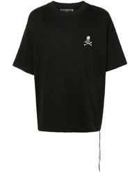 Мужская черная футболка с круглым вырезом с вышивкой от Mastermind World