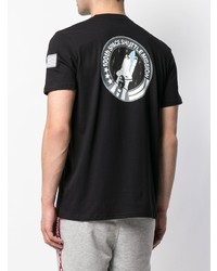 Мужская черная футболка с круглым вырезом с вышивкой от Alpha Industries
