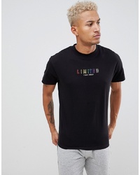 Мужская черная футболка с круглым вырезом с вышивкой от Night Addict