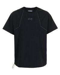 Мужская черная футболка с круглым вырезом с вышивкой от Off Duty