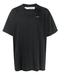 Мужская черная футболка с круглым вырезом с вышивкой от Off-White