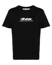 Мужская черная футболка с круглым вырезом с вышивкой от Off-White
