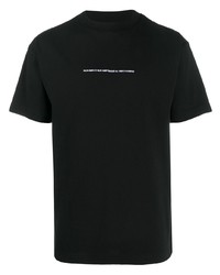 Мужская черная футболка с круглым вырезом с вышивкой от Palm Angels