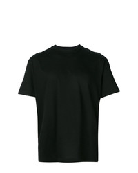 Мужская черная футболка с круглым вырезом с вышивкой от Prada