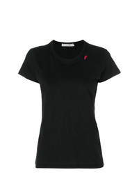 Женская черная футболка с круглым вырезом с вышивкой от Rag & Bone