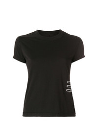 Женская черная футболка с круглым вырезом с вышивкой от Rick Owens DRKSHDW