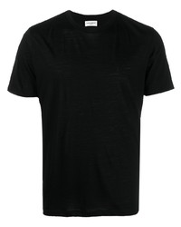 Мужская черная футболка с круглым вырезом с вышивкой от Saint Laurent