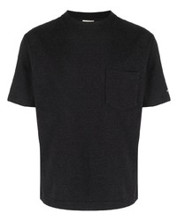 Мужская черная футболка с круглым вырезом с вышивкой от Snow Peak