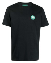 Мужская черная футболка с круглым вырезом с вышивкой от Societe Anonyme