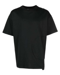 Мужская черная футболка с круглым вырезом с вышивкой от Styland