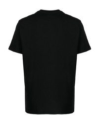 Мужская черная футболка с круглым вырезом с вышивкой от Maison Labiche