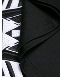 Мужская черная футболка с круглым вырезом с вышивкой от Fendi