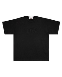 Мужская черная футболка с круглым вырезом с вышивкой от Supreme
