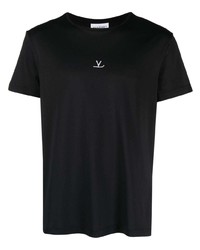 Мужская черная футболка с круглым вырезом с вышивкой от Vuarnet