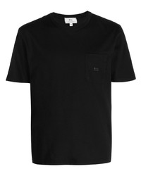 Мужская черная футболка с круглым вырезом с вышивкой от Woolrich