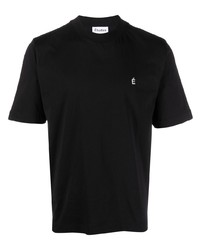 Мужская черная футболка с круглым вырезом с вышивкой от Études