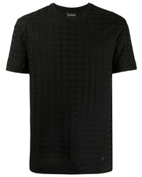 Мужская черная футболка с круглым вырезом с геометрическим рисунком от Emporio Armani