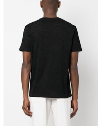 Мужская черная футболка с круглым вырезом с геометрическим рисунком от Armani Exchange