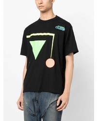 Мужская черная футболка с круглым вырезом с геометрическим рисунком от Undercover