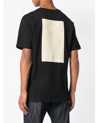 Мужская черная футболка с круглым вырезом с геометрическим рисунком от Paterson.