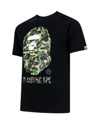 Мужская черная футболка с круглым вырезом с камуфляжным принтом от A Bathing Ape