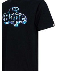 Мужская черная футболка с круглым вырезом с камуфляжным принтом от A Bathing Ape