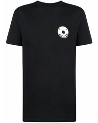 Мужская черная футболка с круглым вырезом с принтом от 10 CORSO COMO