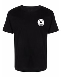 Мужская черная футболка с круглым вырезом с принтом от 10 CORSO COMO