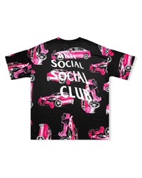 Мужская черная футболка с круглым вырезом с принтом от Anti Social Social Club