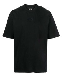Мужская черная футболка с круглым вырезом с принтом от 44 label group