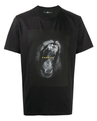 Мужская черная футболка с круглым вырезом с принтом от 7 For All Mankind