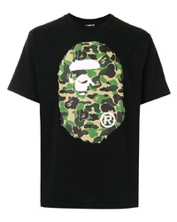 Мужская черная футболка с круглым вырезом с принтом от A Bathing Ape