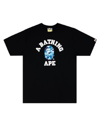 Мужская черная футболка с круглым вырезом с принтом от A Bathing Ape