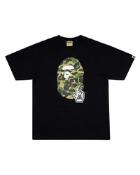 Мужская черная футболка с круглым вырезом с принтом от A Bathing Ape