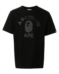 Мужская черная футболка с круглым вырезом с принтом от A Bathing Ape