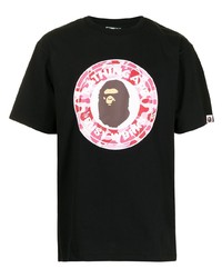 Мужская черная футболка с круглым вырезом с принтом от A Bathing Ape