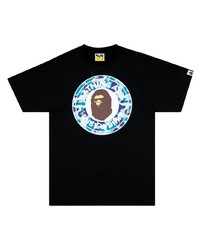 Мужская черная футболка с круглым вырезом с принтом от A Bathing Ape