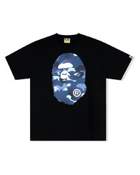 Мужская черная футболка с круглым вырезом с принтом от A Bathing Ape