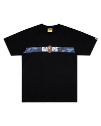 Мужская черная футболка с круглым вырезом с принтом от A Bathing Ape