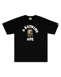 Мужская черная футболка с круглым вырезом с принтом от A Bathing Ape