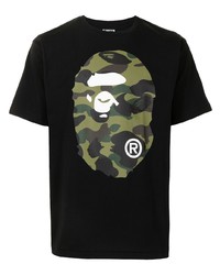 Мужская черная футболка с круглым вырезом с принтом от A Bathing Ape