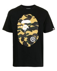 Мужская черная футболка с круглым вырезом с принтом от A Bathing Ape