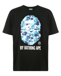 Мужская черная футболка с круглым вырезом с принтом от A Bathing Ape