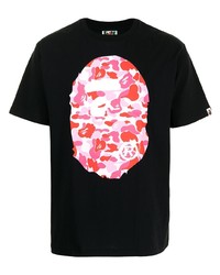 Мужская черная футболка с круглым вырезом с принтом от A Bathing Ape