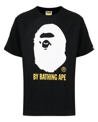 Мужская черная футболка с круглым вырезом с принтом от A Bathing Ape